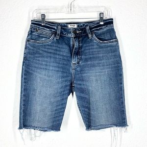 Wrangler Blue Denim Shorts Bermuda Cut Off size 29